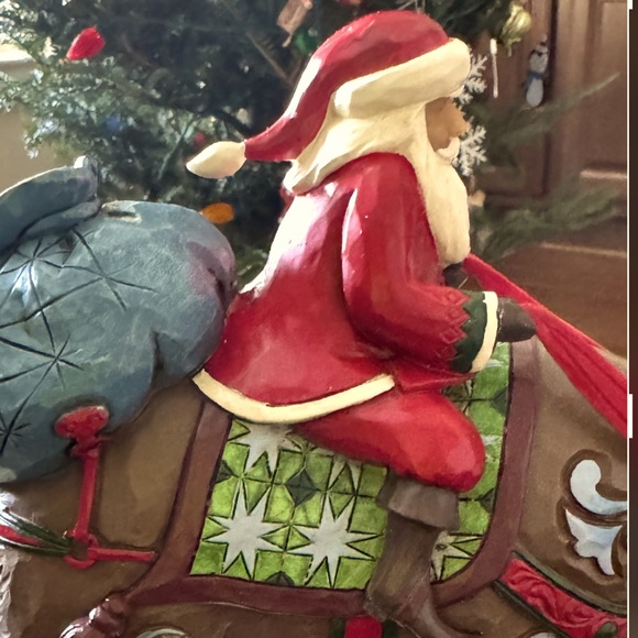 Jim Shore Bearing gifts for one and all Santa riding  a bear figurine. - Picture 3 of 16